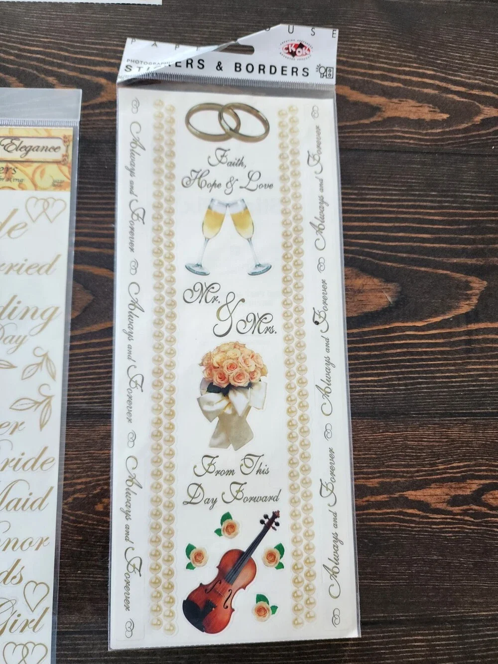 Scrapbooking Stickers Lot WEDDING Love Moon Jumbo Sheets New Vintage Retired #22
